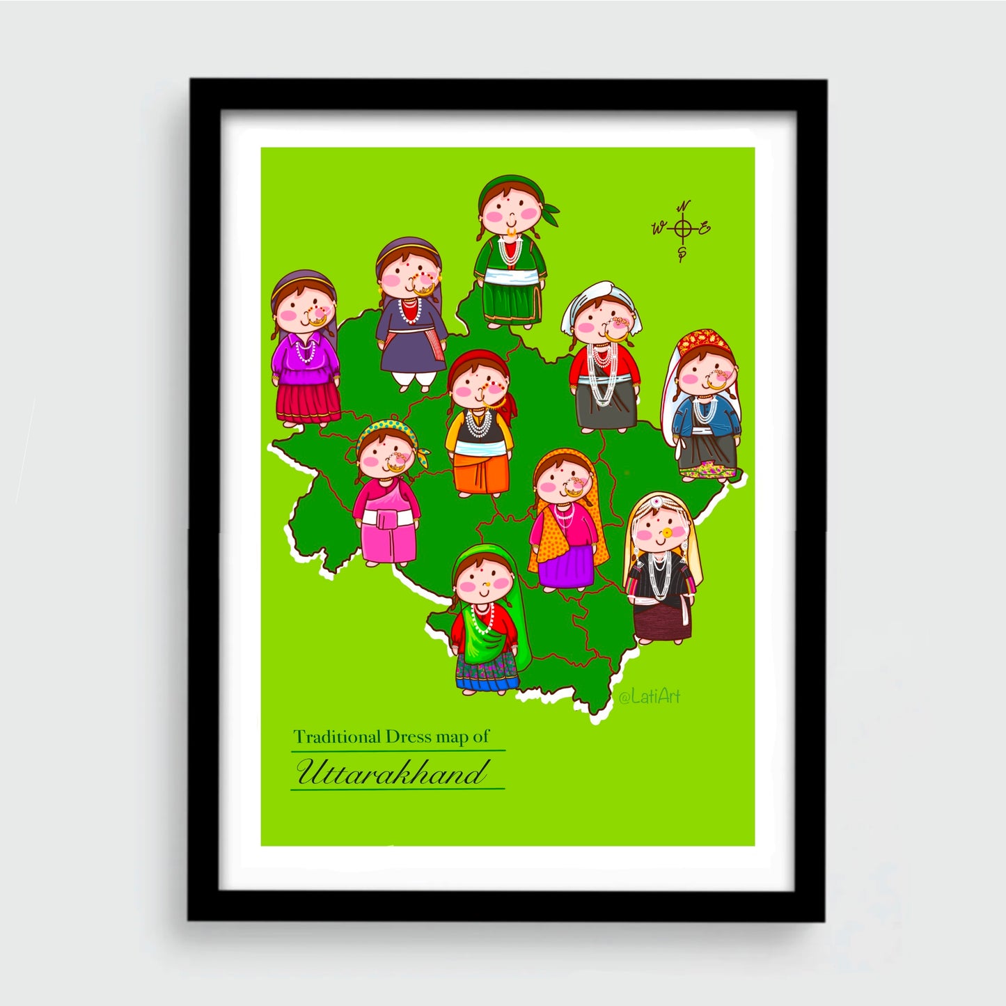 Traditional dress frame